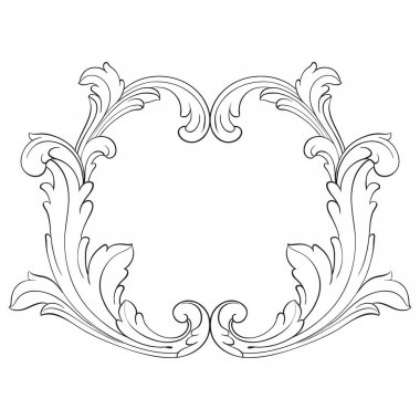 Vintage öğeler Barok tasarım. 