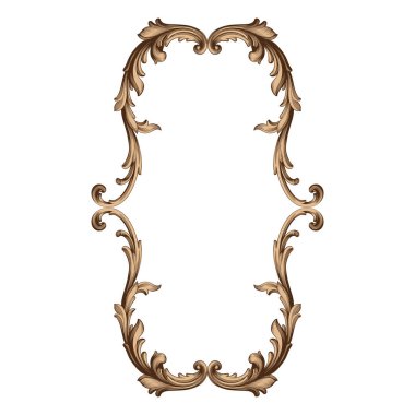 Vintage öğeler Barok tasarım. 