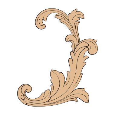 Vintage öğeler Barok tasarım. 