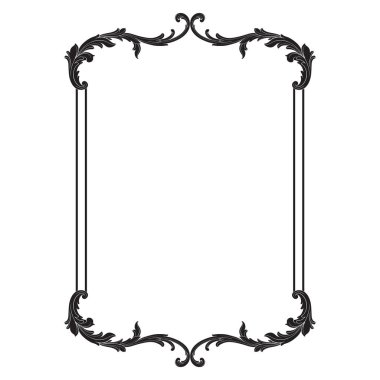 Tasarım için vintage elementlerin vektör barok 'u. 