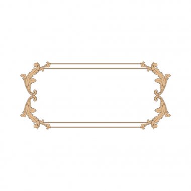 Tasarım için vintage elementlerin vektör barok 'u. 