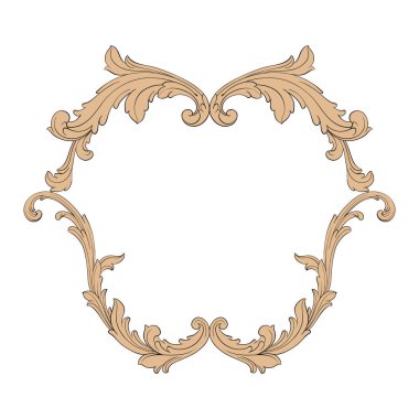 Tasarım için vintage elementlerin vektör barok 'u. 