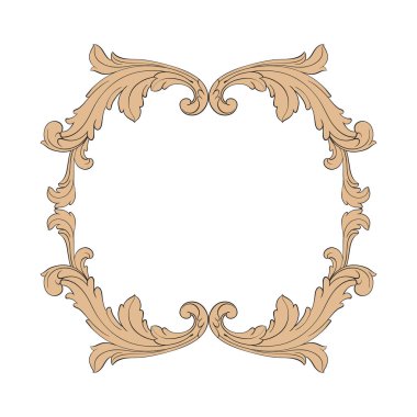 Tasarım için vintage elementlerin vektör barok 'u. 