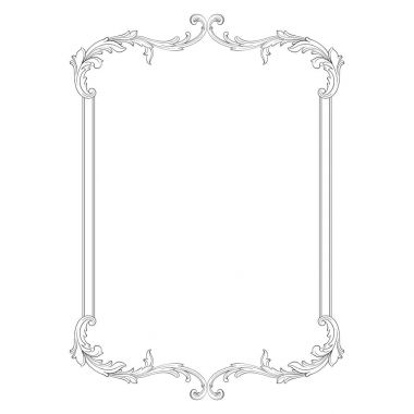 Tasarım için vintage elementlerin vektör barok 'u. 