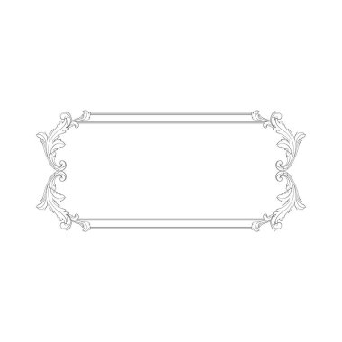 Tasarım için vintage elementlerin vektör barok 'u. 