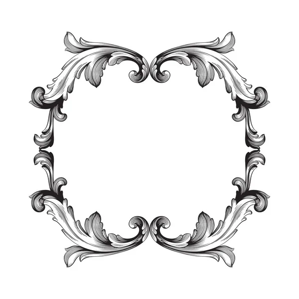 Tasarım için vintage elementlerin vektör barok 'u. 