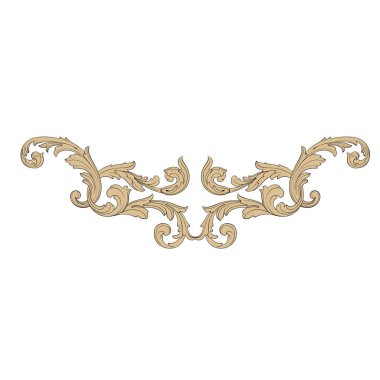 Tasarım için vintage elementlerin vektör barok 'u. 