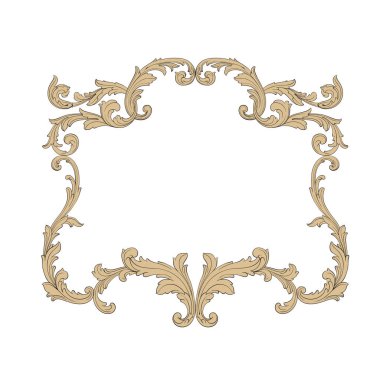 Tasarım için vintage elementlerin vektör barok 'u. 