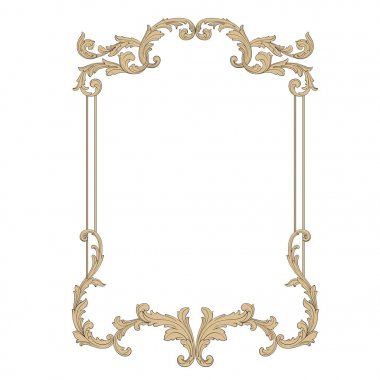 Tasarım için vintage elementlerin vektör barok 'u. 