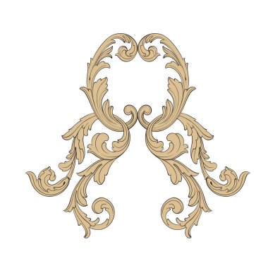 Tasarım için vintage elementlerin vektör barok 'u. 