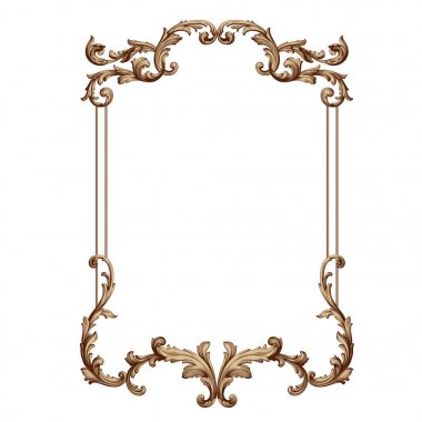 Tasarım için vintage elementlerin vektör barok 'u. 