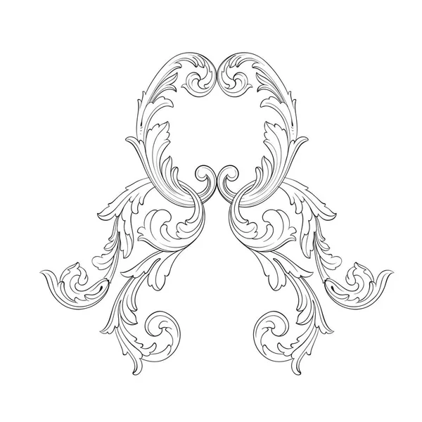 Tasarım için vintage elementlerin vektör barok 'u. 