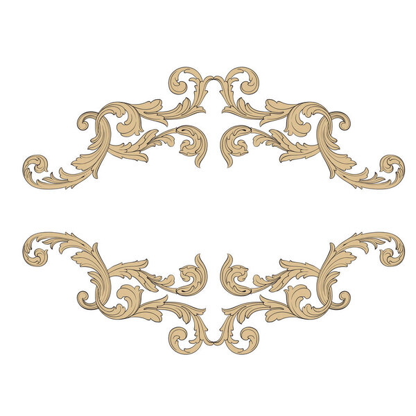 Векторное барокко старинных элементов для дизайна
. 