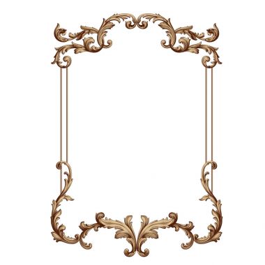 Tasarım için vintage elementlerin vektör barok 'u. 