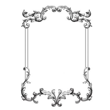 Tasarım için vintage elementlerin vektör barok 'u. 