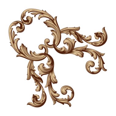 Tasarım için vintage elementlerin vektör barok 'u. 