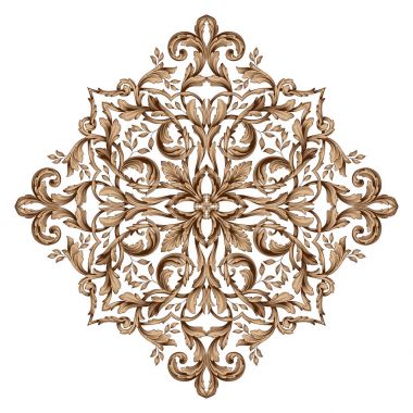 Tasarım için vintage elementlerin vektör barok 'u. 