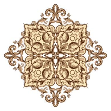 Tasarım için vintage elementlerin vektör barok 'u. 