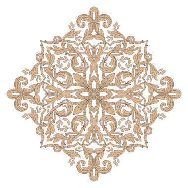 Tasarım için vintage elementlerin vektör barok 'u. 