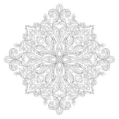 Tasarım için vintage elementlerin vektör barok 'u. 