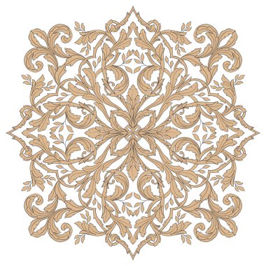 Tasarım için vintage elementlerin vektör barok 'u. 