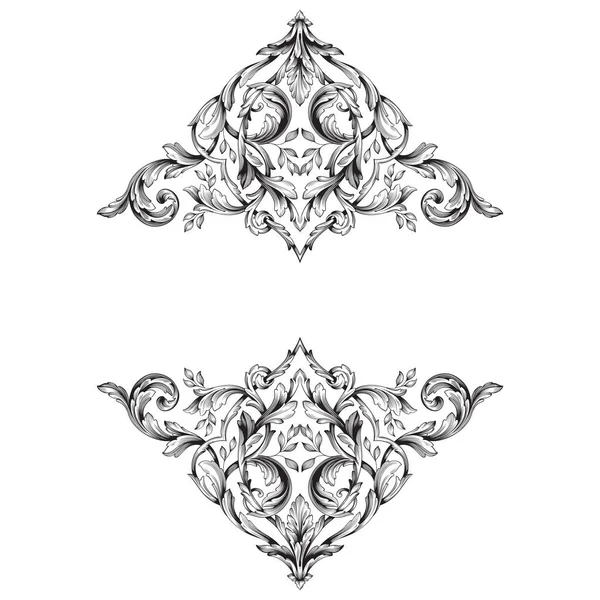 Tasarım için vintage elementlerin vektör barok 'u. 