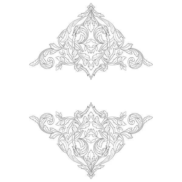 Tasarım için vintage elementlerin vektör barok 'u. 