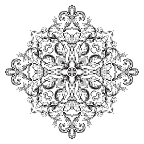 Tasarım için vintage elementlerin vektör barok 'u. 