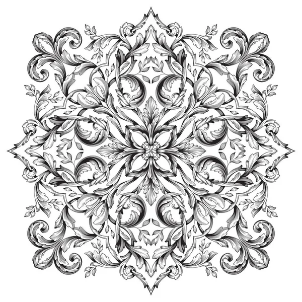 Tasarım için vintage elementlerin vektör barok 'u. 