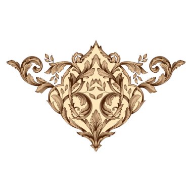 Tasarım için vintage elementlerin vektör barok 'u. 