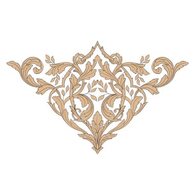 Tasarım için vintage elementlerin vektör barok 'u. 