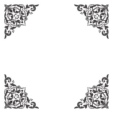 Tasarım için vintage elementlerin vektör barok 'u. 