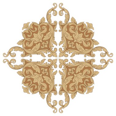 Tasarım için vintage elementlerin vektör barok 'u. 