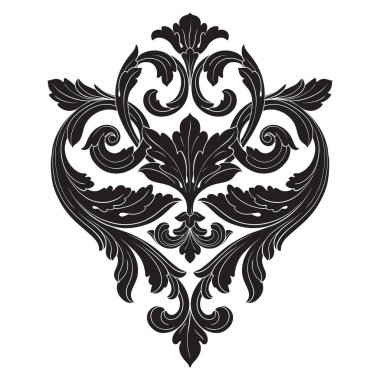 Tasarım için vintage elementlerin vektör barok 'u. 