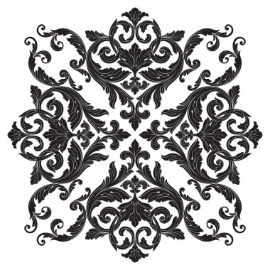 Tasarım için vintage elementlerin vektör barok 'u. 