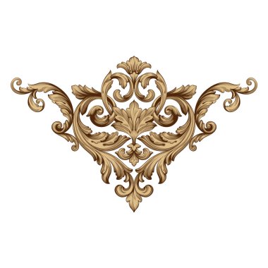 Tasarım için vintage elementlerin vektör barok 'u. 