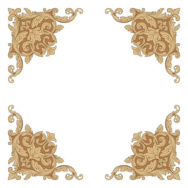 Tasarım için vintage elementlerin vektör barok 'u. 