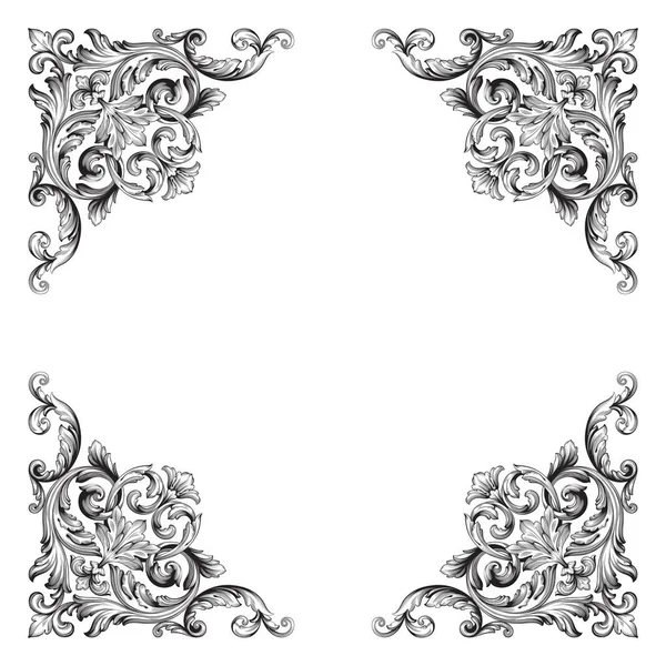 Vecteur baroque d'éléments vintage pour le design . — Image vectorielle