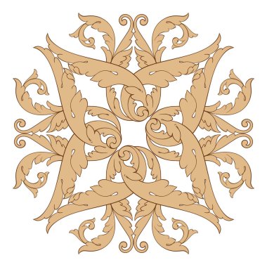 Tasarım için vintage elementlerin vektör barok 'u. 