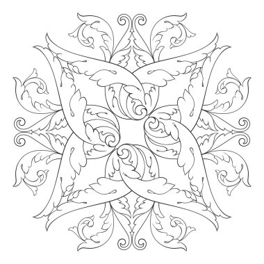 Tasarım için vintage elementlerin vektör barok 'u. 