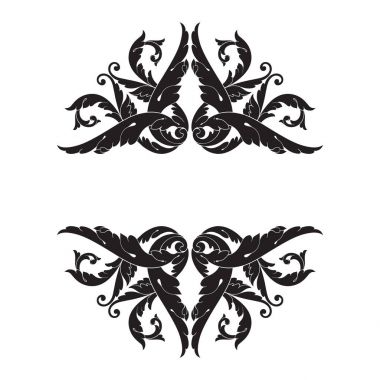 Tasarım için vintage elementlerin vektör barok 'u. 