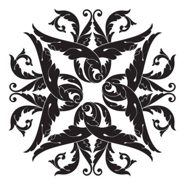 Tasarım için vintage elementlerin vektör barok 'u. 