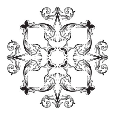 Klasik Barok süsleme vektör 