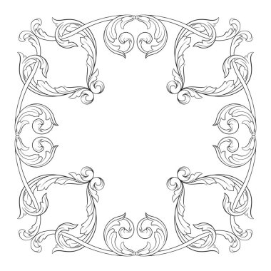 Klasik Barok süsleme vektör 