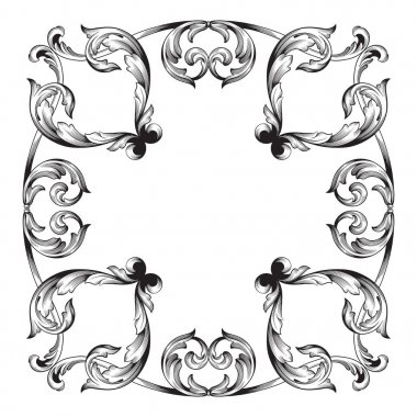 Klasik Barok süsleme vektör 