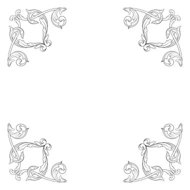 Klasik Barok süsleme vektör 