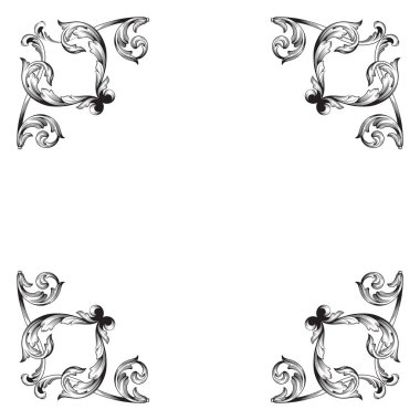 Klasik Barok süsleme vektör 