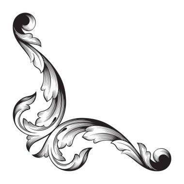 Klasik Barok süsleme vektör 