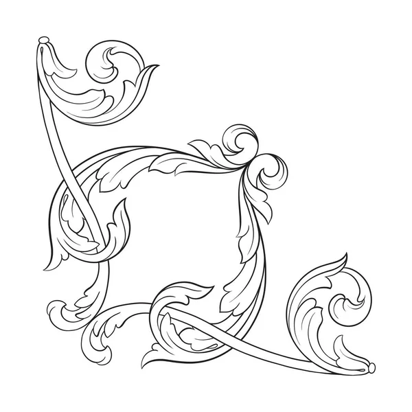 Vector clásico ornamento barroco — Archivo Imágenes Vectoriales