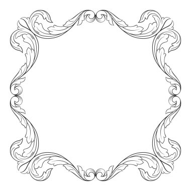 Klasik Barok süsleme vektör 